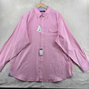 Daniel Crémieux Classics Men's Size XXL Solid Pink Long Sleeve Casual Shirt - Picture 1 of 14