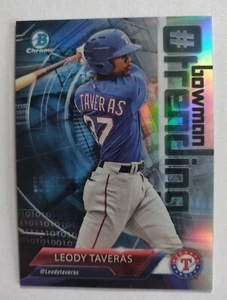 Leody Taveras 2018 Bowman Chrome Trending Refractor - Picture 1 of 7