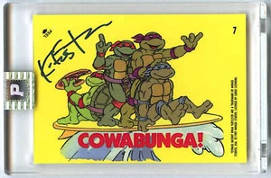 Kevin Eastman Signed 1989 Topps TMNT Series 1 Stickers #7 Cowabunga! (PA Encapsu - Picture 1 of 2