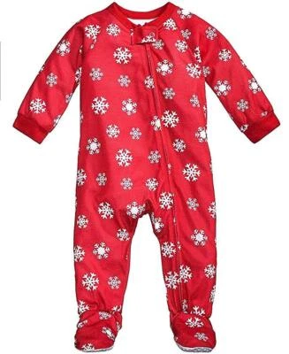 Pijama Familiar Niños Pequeños Estampado 1 Pieza Pijama con Pies Talla 24M Color Copo de Nieve Foto 1 de 2