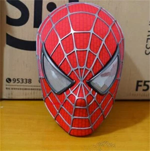 Maschera cosplay film Spider-Man Tobey Maguire copricapo intero oggetto di scena di Halloween - Foto 1 di 8