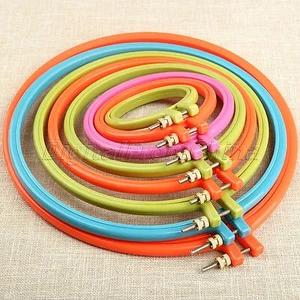 3-10 inch Plastic Frame Embroidery Hoop Ring Round For Cross Stitch DIY Handmade - Picture 1 of 15