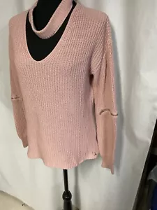 Guess Damen Pullover rosa mit Cutout Gr. SM - Bild 1 von 8
