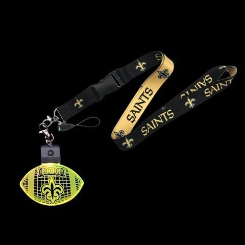 NFL New Orleans Saints  Football  3D Light Keychain and Lanyard Strap Cover