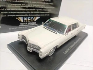Neo Resin 1/43 Cadillac Fleetwood 75 Limousine 1966 White #44001 - Picture 1 of 5