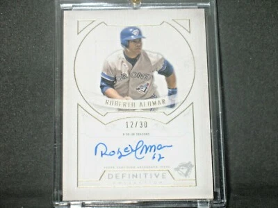Roberto Alomar 2019 Topps Definitive Collection Autograph (12/30) His Jersey #! - Image 1 of 2