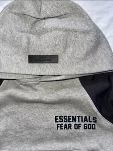 Fear Of God Essentials kids “Dark Oatmeal” Hoodie Size 6/7 - Picture 1 of 4