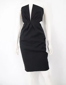 NWT Tobi Women's Sleeveless Deep V Neck Bodycon Dress Black Size Medium Sexy Hot - Picture 1 of 12