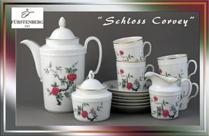 Castillo Fürstenberg forma: 1800 Corvey piezas a elegir: jarra rosa flores plato - Imagen 1 de 13
