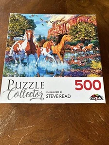 RUNNING FREE by S Reed 500 piece round jigsaw puzzle by Cra-Z-Art, 14" diameter - Picture 1 of 3