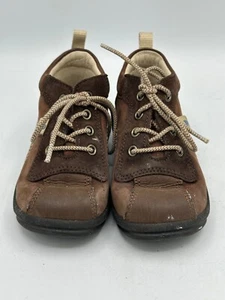 Ecco Toddler Shoes Sz 22 6t US Brown Leather Walking Baby Tie Sneakers Boots - Picture 1 of 8