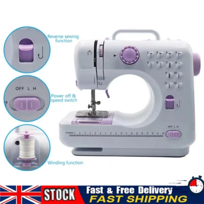 Electric Sewing Machine Portable Mini 12 Stitches Pedal Household for Beginner - Image 1 of 4