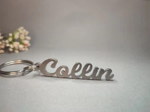 Collin Personalised Stainless Steel Keyring Gift Car Keychain - Picture 1 of 5