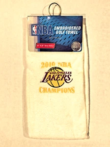 NEW Los Angeles Lakers 2010 NBA Champions Embroidered Golf Towel - 15" x 25" - Picture 1 of 2