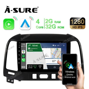32GB Android 13 Autoradio Apple CarPlay NAVI GPS Für Hyundai Santa Fe 2006-2012 - Bild 1 von 11