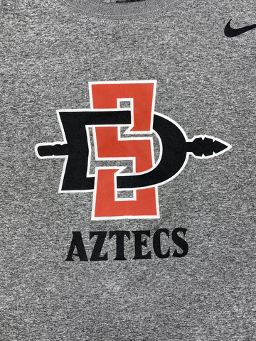 Nike Dri For San Diego State Aztecs T Shirt M Gray Activewear Performance #5994 Cover