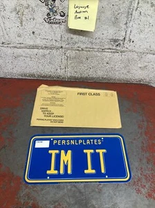 Placa de matrícula vintage 1987 de distribuidor Persnlplates de cartón de California - Imagen 1 de 6