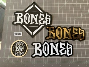 5 Bones Wheels Powell Peralta Black White Chrome Skateboard Sticker - Picture 1 of 3