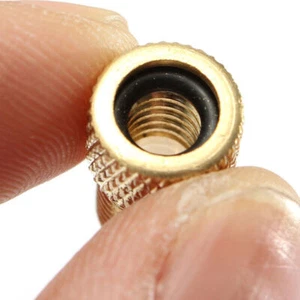 10x Fahrrad Ventil Adapter Umbau Kopf Messing gerade schönes Pumpenmuster J5C7 - Bild 1 von 15