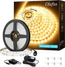 Olafus 32.8ft Led Strip Lights Warm White, Dimmable Soft 32.8ft, White 