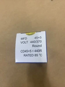 SUPCO CD45+5X440R ROUND DUAL RUN CAPACITOR (45+5 MFD X 440VAC) - Picture 1 of 4