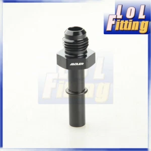 -6AN AN6 Male To 3/8" Male Push On Quick Connect Fuel Adapter Fitting Black - Picture 1 of 6