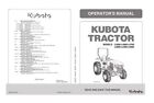 Kubota L3560 to L6060 Operators Maintenance Manual
