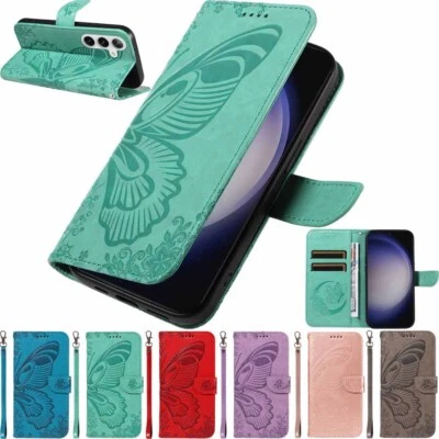 For Samsung S24 Plus S23 S22 S21 S20 S10 S9 Note9 Flip Wallet Leather Case Cover - Image 1 of 4