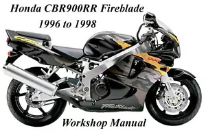 HONDA CBR 900RR FIREBLADE 1996 a 1998 MANUAL DE TALLER - Archivos PDF - Imagen 1 de 2