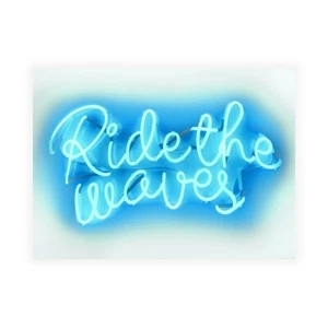 Stampa su Tela su Carta Poster o Quadro Carr Hailey Neon Ride The Waves AW - Foto 1 di 2