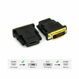 DVI-D Male (24+1 pin) to HDMI Female (19-pin) HD HDTV Monitor Display Adapter - Picture 1 of 11