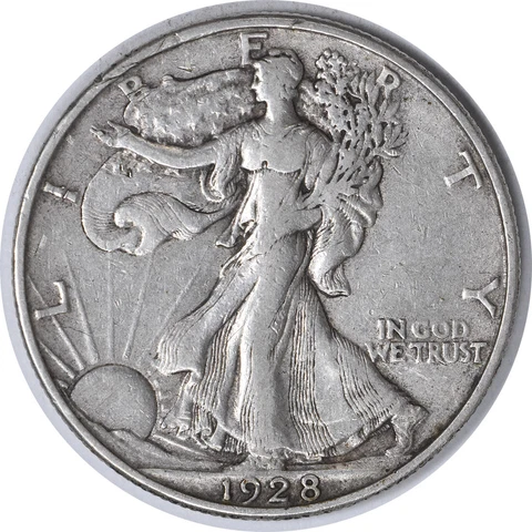 1928-S Walking Liberty Silver Half Dollar EF Uncertified #1020 Cover