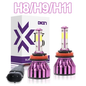 2x H11 LED Headlight 6000K 2019 2215W 332250LM 4-Side Low Beam Bulbs High Power - Picture 1 of 12