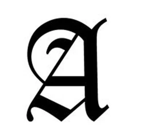 Old English Lettering - Letter A - Car Tablet Vinyl Decal - Picture 1 of 1