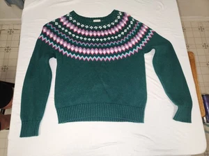 J Crew girls sweater, size L (10/11), Girls' long-sleeve Fair Isle sweater - Picture 1 of 3
