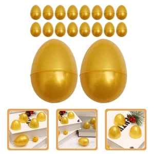 24 Pcs Plastic Eggs Golden Toy Child Kids Easter Toys Prize Esster Fillable - Picture 1 of 12