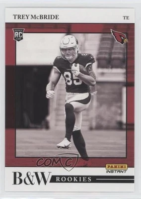 2022 Panini Instant NFL Black and White Rookies /649 Trey McBride #BW21 RC - Image 1 of 2