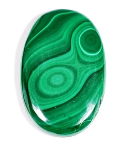 97 Ct 6X28X45 mm DISEÑO NATURAL MALAQUITA VERDE CABUJÓN OVALADO PIEDRA PRECIOSA OJ-74 - Imagen 1 de 5