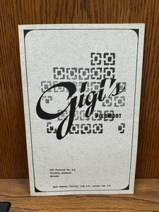 Vintage Gigis Piedmont Restaurant Menu Atlanta Georgia - Picture 1 of 3