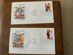1983 #C101-C104a 28c LA Olympics - 6 House Of Farnam FDCs - Picture 1 of 3