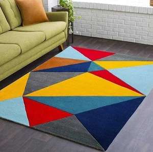 Tringle Hand getuftete Teppichfläche, geometrisches Design Wollteppiche Exportqualität - Bild 1 von 6