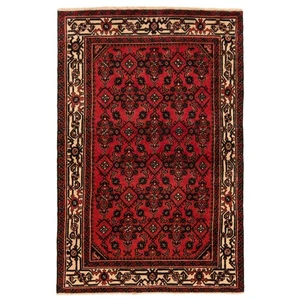 Hamedan 157x105 cm Handgeknüpfter Perserteppich Orient Wolle Carpet Rug Rot - Imagen 1 de 11