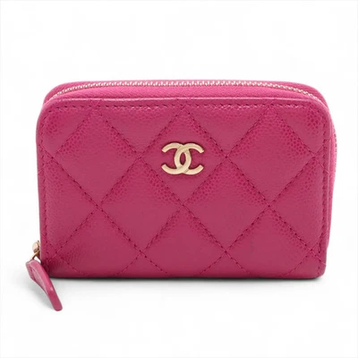 Monedero Chanel Matelasse piel de caviar oro rosa accesorios de metal serie aleatoria Foto 1 de 4