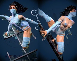 Cindy Moon Silk 3D Printing Figure Unpainted Model GK Sculpture Blank Kit - Picture 1 of 6