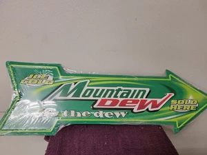 NEW Mountain Dew Do The Dew 27" Arrow Metal Tin Sign 27x9 Inches - Picture 1 of 5