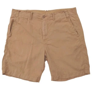 Polo Ralph Lauren Linen Blend Shorts Mens 33 Naval Tailors Tan Khaki Classic Fit - Picture 1 of 11