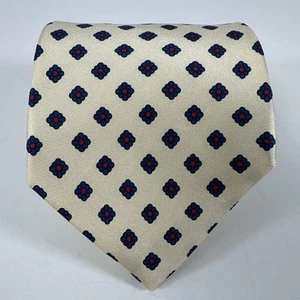 Liberty of London Men's Silk Neck Tie Cream Floral 57L 3.5W Made in USA - Picture 1 of 6