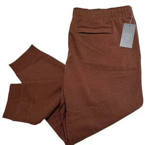 VRST Mens 2XL Fleece Joggers Earth Brown Heather Athletic Pants NWT - Picture 1 of 11
