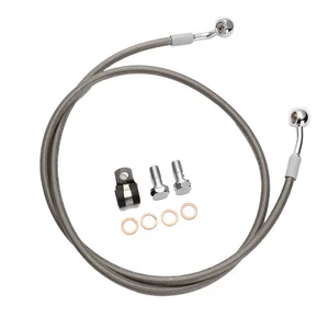 50" Extended Front Brake Line for Dyna 2007-2017 Softail 2000-2015 NO ABS - Picture 1 of 8