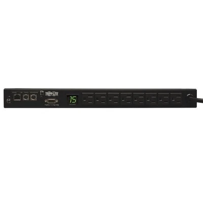 Tripp Lite PDU Monitored 120V 15A 5-15R 8 Outlet 5-15P Horizontal 1URM - Image 1 of 4